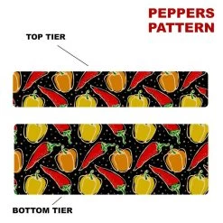 Outlet ⭐ Bars CHOOSE YOUR PATTERN - Counter Caddies™ - 24 INCH STRAIGHT UNIT ⌛ -Bars Shop 24in caddy pattern design peppers 800x