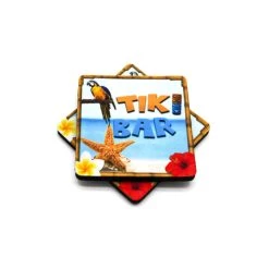 Brand new 🤩 Bars 3.5in Foam Square Coaster - Tiki Beach Theme 🧨 -Bars Shop 3.5inSquareFoam TikiBeachDesign 4 800x