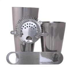 Best Sale 🎁 Bars BarConic® Bar Set With 18oz Shaker Tin - 4 Piece Silver Glitter 🛒