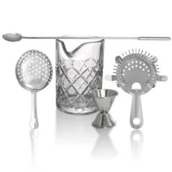 Budget 🥰 Bars 5 Piece Diamond Pattern Professional Stirred Cocktail Set 🔔