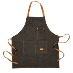 Promo 👍 Bars BarConic® Black Denim Apron W/ Adjustable Straps 👏