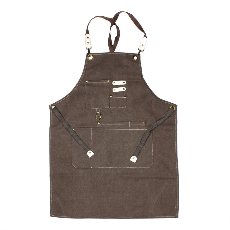 Hot Sale 👍 Bars BarConic® Dark Grey Canvas Apron W/ Adjustable Straps 🔔 3 Hot Sale 👍 Bars BarConic® Dark Grey Canvas Apron W/ Adjustable Straps 🔔