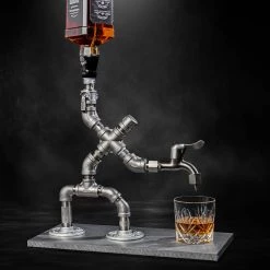 Budget 😀 Bars Dispenser Man W/ Wood Base - Liquor Dispenser 🔔 -Bars Shop D MAN WOOD BPC 3 800x