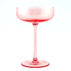 Best Sale 🛒 Bars 8 Ounce - Mid Century Champagne Coupe - Blush 🛒