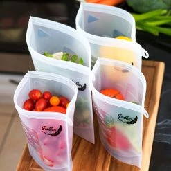 Cheapest 👏 Bars Silicone Food Storage Bags – Reusable - 4 Pack 🧨 -Bars Shop SB 4 F 800x