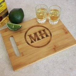 Flash Sale 🤩 Bars Customizable Bamboo Cutting Board And Shot Glass Set ⌛ -Bars Shop add your name cutting board bamboo main 800x