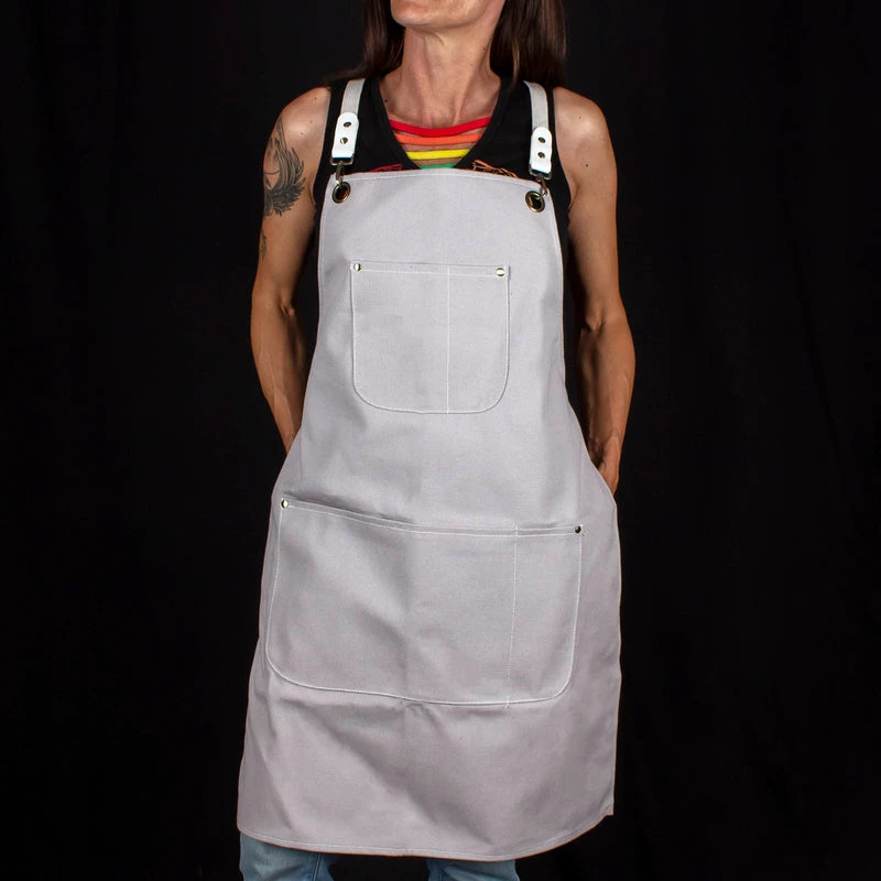 Best deal ✔️ Bars BarConic® Grey Canvas Apron W/ Adjustable Straps 🌟 4 Best deal ✔️ Bars BarConic® Grey Canvas Apron W/ Adjustable Straps 🌟 - Image 2