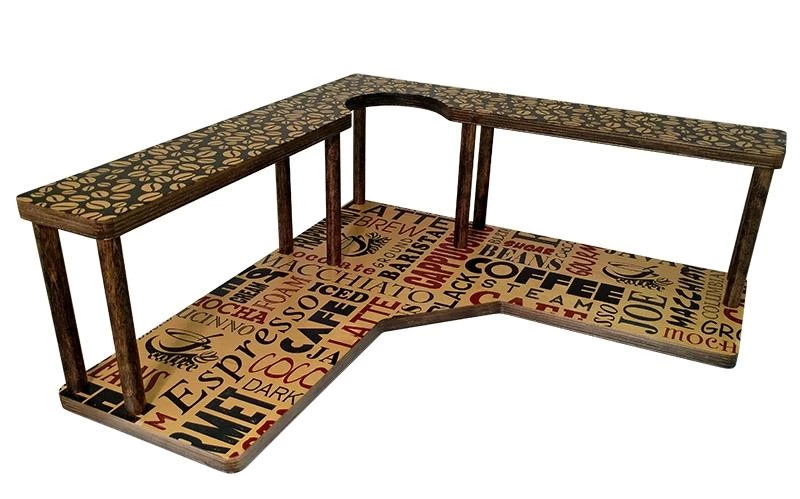 Best Pirce 👏 Bars Counter Caddies™ - BARISTA Theme - CORNER Shelf W/ Trash Can Inset 🌟 6 Best Pirce 👏 Bars Counter Caddies™ - BARISTA Theme - CORNER Shelf W/ Trash Can Inset 🌟 - Image 4