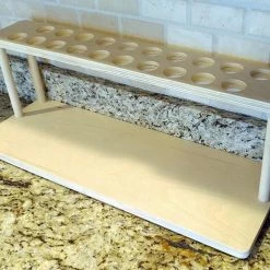 Best Pirce 🔔 Bars Counter Caddies™ - NATURAL - 24" STRAIGHT Shelf W/ K-Cup Holes 🌟