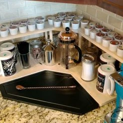 Cheapest 😉 Bars Counter Caddies™ - NATURAL - CORNER Shelf W/ K-CUP Holes 🎉 11 Cheapest 😉 Bars Counter Caddies™ - NATURAL - CORNER Shelf W/ K-CUP Holes 🎉 -Bars Shop coffee corner natural holes web 3 800x