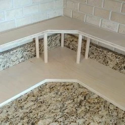 Outlet 🔔 Bars Counter Caddies™ - NATURAL - CORNER Shelf - Barista Theme ✨