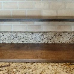 Wholesale ⭐ Bars Counter Caddies™ - STAINED Finish - 24" STRAIGHT - Barista 🧨 -Bars Shop coffee stained 24 web2 800x