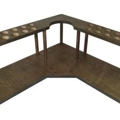 Budget 😀 Bars Counter Caddies™ - Stained Finish - CORNER Shelf W/ K-CUP Holes & Trash Can Inset 😍 -Bars Shop coffee stained corner web4 800x