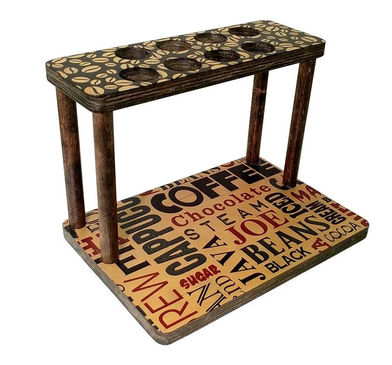 Flash Sale 🥰 Bars Counter Caddies™ - BARISTA Theme - 12" STRAIGHT Shelf W/ K-Cup Holes 👏 6 Flash Sale 🥰 Bars Counter Caddies™ - BARISTA Theme - 12" STRAIGHT Shelf W/ K-Cup Holes 👏 - Image 4