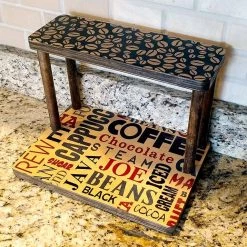 New 🔔 Bars Counter Caddies™ - BARISTA Theme - 12" STRAIGHT Shelf 🥰