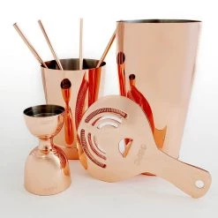 Budget 🧨 Bars Olea™ 8 Piece Bar Set - Copper Plated ✔️