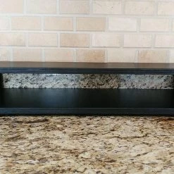 Flash Sale ✨ Bars Counter Caddies™ With BLACK Finish - 3.5" H Dowel Rods - 24" STRAIGHT Shelf 🥰 -Bars Shop counter caddy black 24in web 1 800x