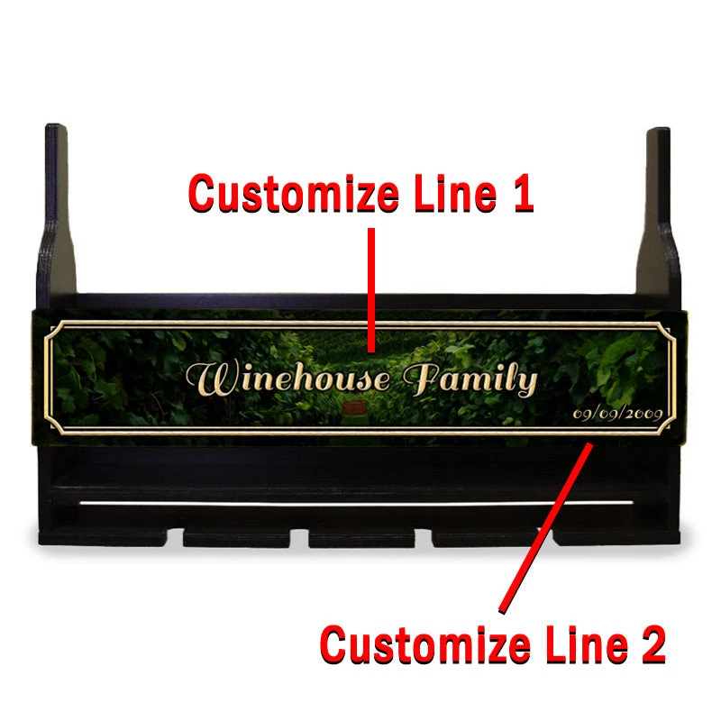 Best deal 😍 Bars CUSTOMIZABLE Wall Mounted Wine Bottle & Glass Hanging Shelf W/ Painted Vineyard Plaque 🎉 7 Best deal 😍 Bars CUSTOMIZABLE Wall Mounted Wine Bottle & Glass Hanging Shelf W/ Painted Vineyard Plaque 🎉 - Image 5