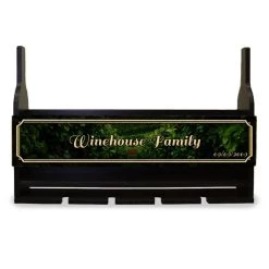 Best deal 😍 Bars CUSTOMIZABLE Wall Mounted Wine Bottle & Glass Hanging Shelf W/ Painted Vineyard Plaque 🎉