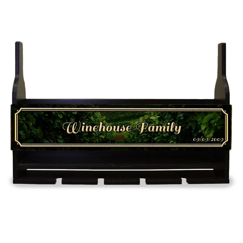 Best deal 😍 Bars CUSTOMIZABLE Wall Mounted Wine Bottle & Glass Hanging Shelf W/ Painted Vineyard Plaque 🎉 3 Best deal 😍 Bars CUSTOMIZABLE Wall Mounted Wine Bottle & Glass Hanging Shelf W/ Painted Vineyard Plaque 🎉