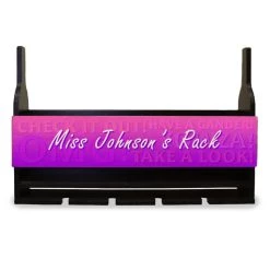 Flash Sale π Bars CUSTOMIZABLE Wall Mounted Wine Bottle & Glass Hanging Shelf W/ Fun Pink Plaque π§¨