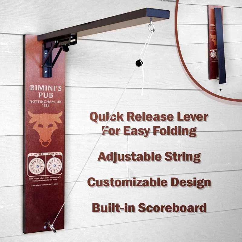 Wholesale βοΈ Bars CUSTOMIZABLE Wall Mounted Folding Ring Toss - Bull - Multiple Colors Available! π 4 Wholesale βοΈ Bars CUSTOMIZABLE Wall Mounted Folding Ring Toss - Bull - Multiple Colors Available! π - Image 2