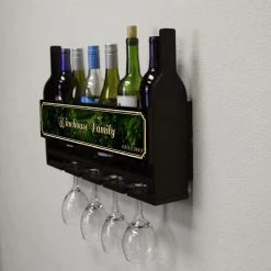 Best deal 😍 Bars CUSTOMIZABLE Wall Mounted Wine Bottle & Glass Hanging Shelf W/ Painted Vineyard Plaque 🎉 13 Best deal 😍 Bars CUSTOMIZABLE Wall Mounted Wine Bottle & Glass Hanging Shelf W/ Painted Vineyard Plaque 🎉 -Bars Shop customizable wall wine glass hanging shelf bottles glasses side grapes 800x