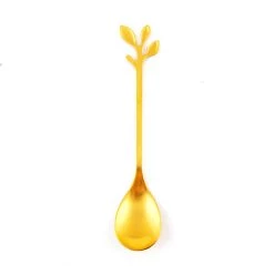 Promo 🛒 Bars Demi Leaf Spoon (Stainless Steel Or Gold) 😀