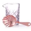 Outlet 😍 Bars Cocktail Mixing Glass With Olea™ Copper Plated Julep Strainer - Diamond Pattern 😉 -Bars Shop diamond mixing glass copper shell julep strainer thb 800x