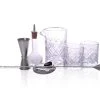 Brand new ⭐ Bars BarConic® Diamond Bar Kit W/13oz Mixing Glass Set 👏 -Bars Shop diamond pattern mixing glass bar set 12oz 1 800x