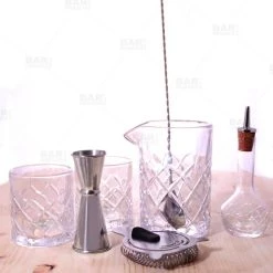 Brand new ⭐ Bars BarConic® Diamond Bar Kit W/13oz Mixing Glass Set 👏 -Bars Shop diamond pattern mixing glass bar set 12oz 2 800x