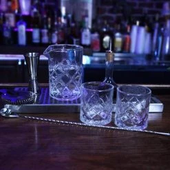 Brand new ⭐ Bars BarConic® Diamond Bar Kit W/13oz Mixing Glass Set 👏 -Bars Shop diamond pattern mixing glass bar set 12oz 3 800x