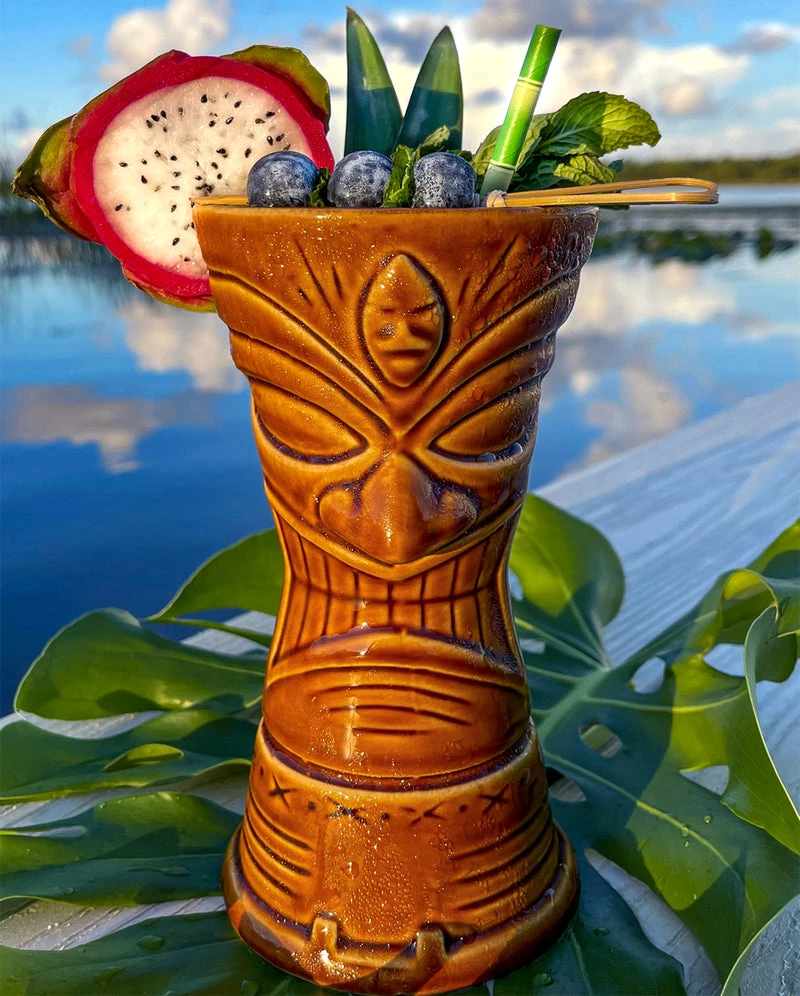 Wholesale 🤩 Bars BarConic® Ceramic Tiki Mug - Koa 👍 4 Wholesale 🤩 Bars BarConic® Ceramic Tiki Mug - Koa 👍 - Image 2