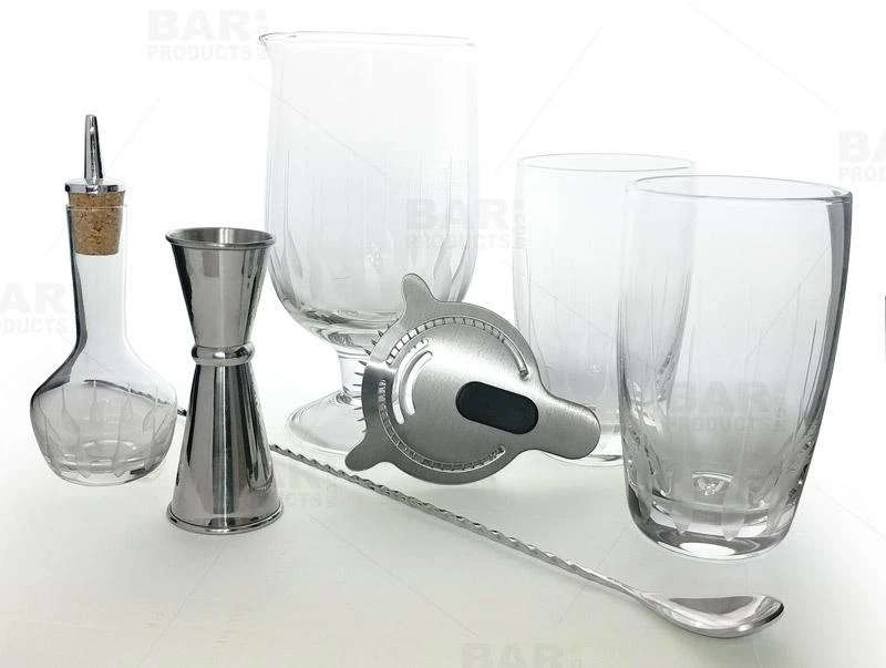 Brand new 🔔 Bars BarConic® Feather Etched Bar Kit W/30oz Stemmed Mixing Glass 😍 3 Brand new 🔔 Bars BarConic® Feather Etched Bar Kit W/30oz Stemmed Mixing Glass 😍