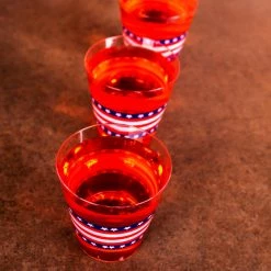 Cheapest 👏 Bars 2 Ounce - Flag Print Shot Glasses - 40ct. 🤩 -Bars Shop flag shot glass scene2 800x