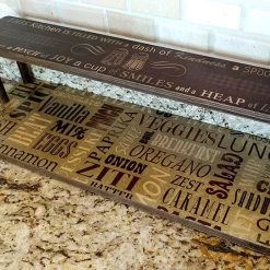 Budget 😍 Bars Counter Caddies™ - CULINARY Theme - 24" STRAIGHT Shelf 👏