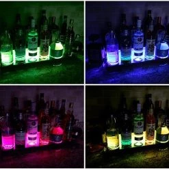 New 👍 Bars LED Counter Caddies™ With STAINED Finish - 24" STRAIGHT Shelf 🧨 -Bars Shop led counter caddy all colors hover over 1 800x