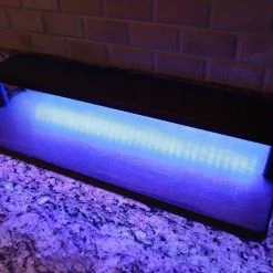 New 👍 Bars LED Counter Caddies™ With STAINED Finish - 24" STRAIGHT Shelf 🧨 -Bars Shop led counter caddy lit up empty stained 800x