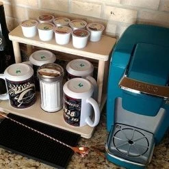 Best Pirce 😍 Bars CHOOSE YOUR PATTERN - Counter Caddies™ - 12 INCH STRAIGHT UNIT W/ K-Cup Holes 👏 -Bars Shop lg cc 12in k rollover 800x