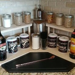 Top 10 😀 Bars CHOOSE YOUR PATTERN - Counter Caddies™ - Corner Unit W/ Trash Can Inset 👍 -Bars Shop lg cc crnr trsh rollover 800x