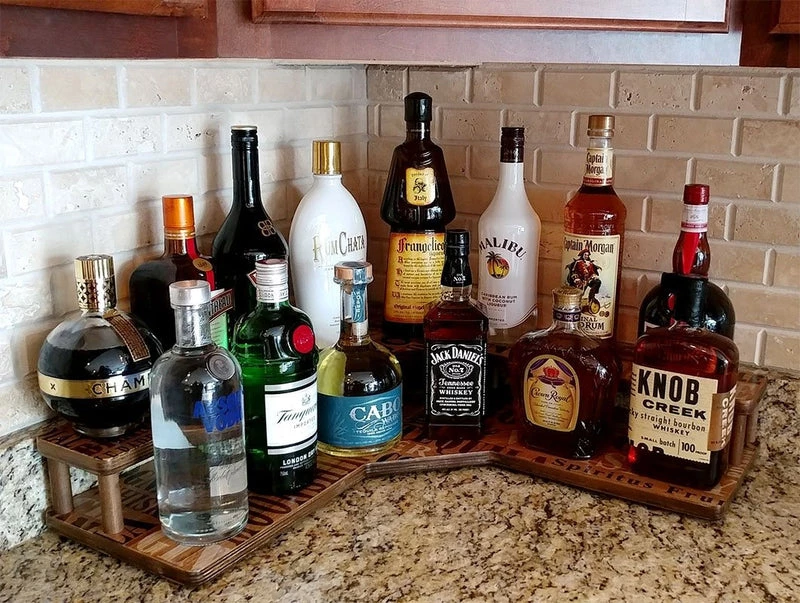 Best deal 😀 Bars Counter Caddies™ - LIQUOR Theme - CORNER Shelf 🎁 3 Best deal 😀 Bars Counter Caddies™ - LIQUOR Theme - CORNER Shelf 🎁 - Image 2