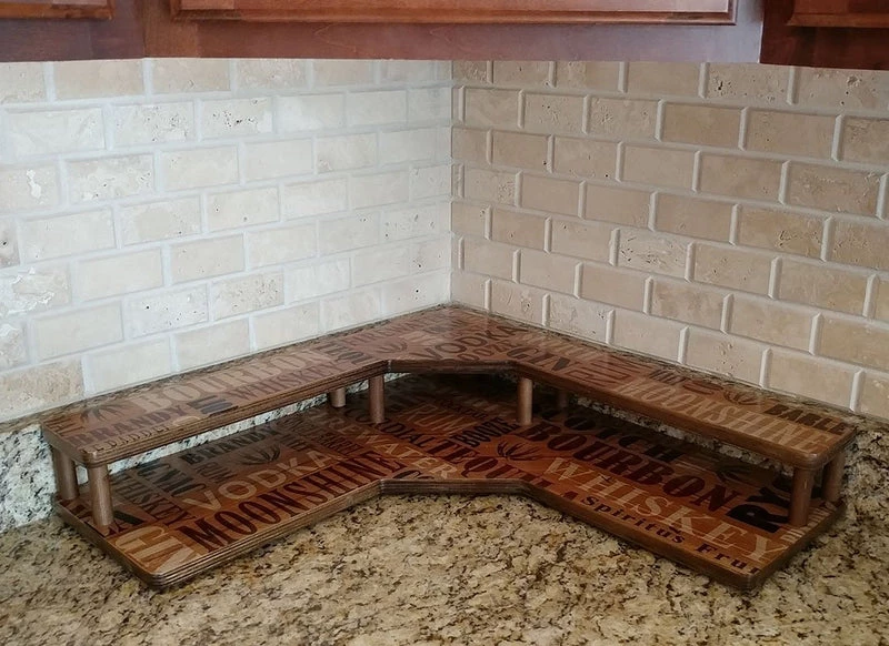 Best deal 😀 Bars Counter Caddies™ - LIQUOR Theme - CORNER Shelf 🎁 6 Best deal 😀 Bars Counter Caddies™ - LIQUOR Theme - CORNER Shelf 🎁 - Image 5