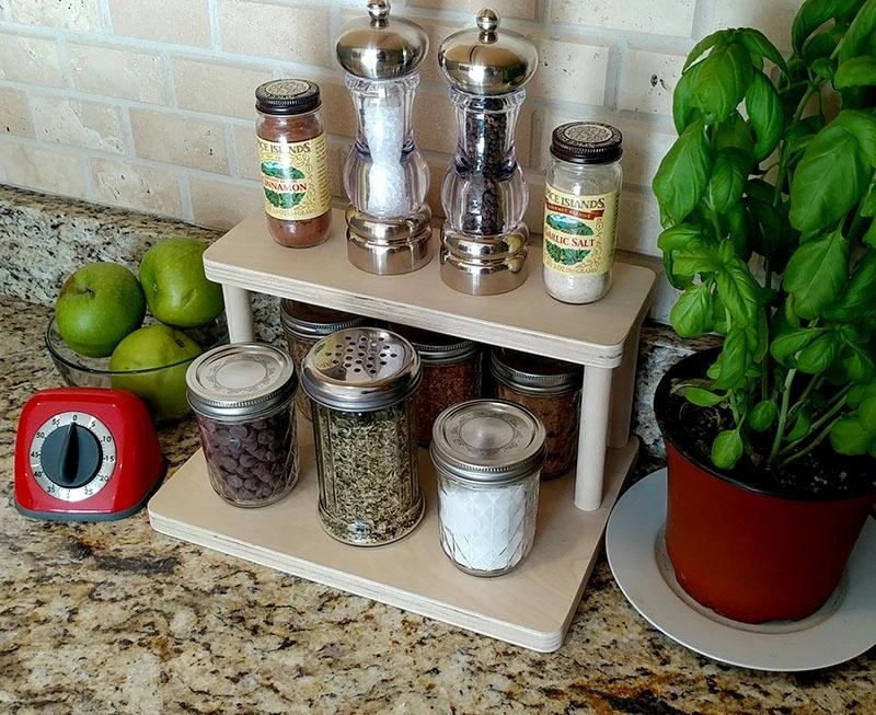 Cheapest 🎁 Bars Counter Caddies™ - NATURAL - 12" STRAIGHT Shelf - Culinary / Spice Rack 🥰 4 Cheapest 🎁 Bars Counter Caddies™ - NATURAL - 12" STRAIGHT Shelf - Culinary / Spice Rack 🥰 - Image 2