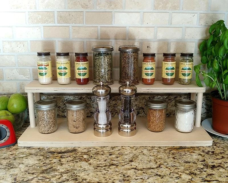 Discount 🌟 Bars Counter Caddies™ - NATURAL - 24" STRAIGHT Shelf - Culinary / Spice Rack 🥰 5 Discount 🌟 Bars Counter Caddies™ - NATURAL - 24" STRAIGHT Shelf - Culinary / Spice Rack 🥰 - Image 3