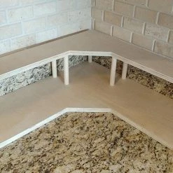 Budget 🎁 Bars Counter Caddies™ - NATURAL - CORNER Shelf - Culinary 🎁