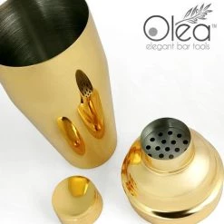 Top 10 👏 Bars Olea™ 4 Piece Bar Set - Gold Plated With Bar Spoon Tip Option 🥰 -Bars Shop olea 3 piece gold shaker bpc 4 1 800x