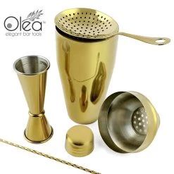 Top 10 👏 Bars Olea™ 4 Piece Bar Set - Gold Plated With Bar Spoon Tip Option 🥰