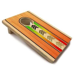 Coupon ✨ Bars Quarter Master - Tabletop Cornhole Game With Quarters - Lanes ✔️ -Bars Shop quarter master small wood cornhole game side white bg lanes 800x