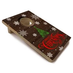 New 😀 Bars Quarter Master - Tabletop Cornhole Game With Quarters - Merry 🎁 Christmas 🛒 -Bars Shop quarter master small wood cornhole game side white bg merry christmas 800x