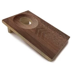 Best reviews of 🥰 Bars Quarter Master - Tabletop Cornhole Game With Quarters - Wood (Dark Or Light) 🔥 -Bars Shop quarter master small wood cornhole game side white bg wood dark 800x